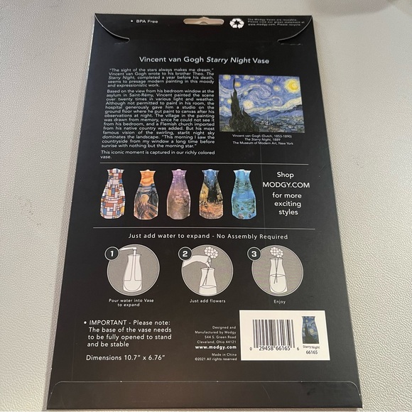 Modgy Van Gogh Starry Night Expandable Vase - Picture 2 of 4